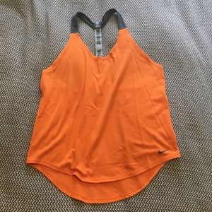 Orange Nike T-back tank top